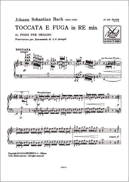 Toccata e Fuga in re minore BWV 565 - Trascrizione per fisarmonica di L.O. Anzaghi - pro akordeon